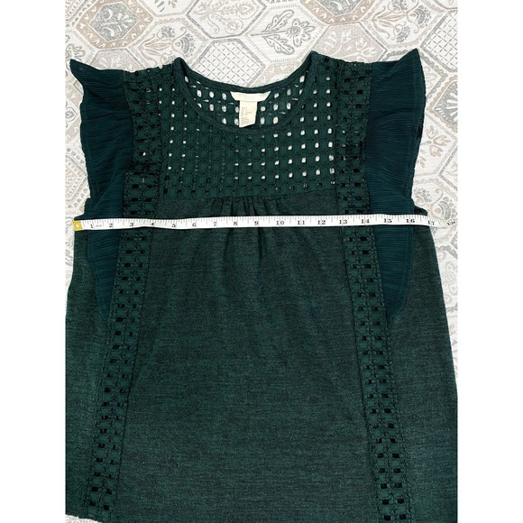 Dark Green Blouse Top by H&M Size Small - Picture 4 of 5